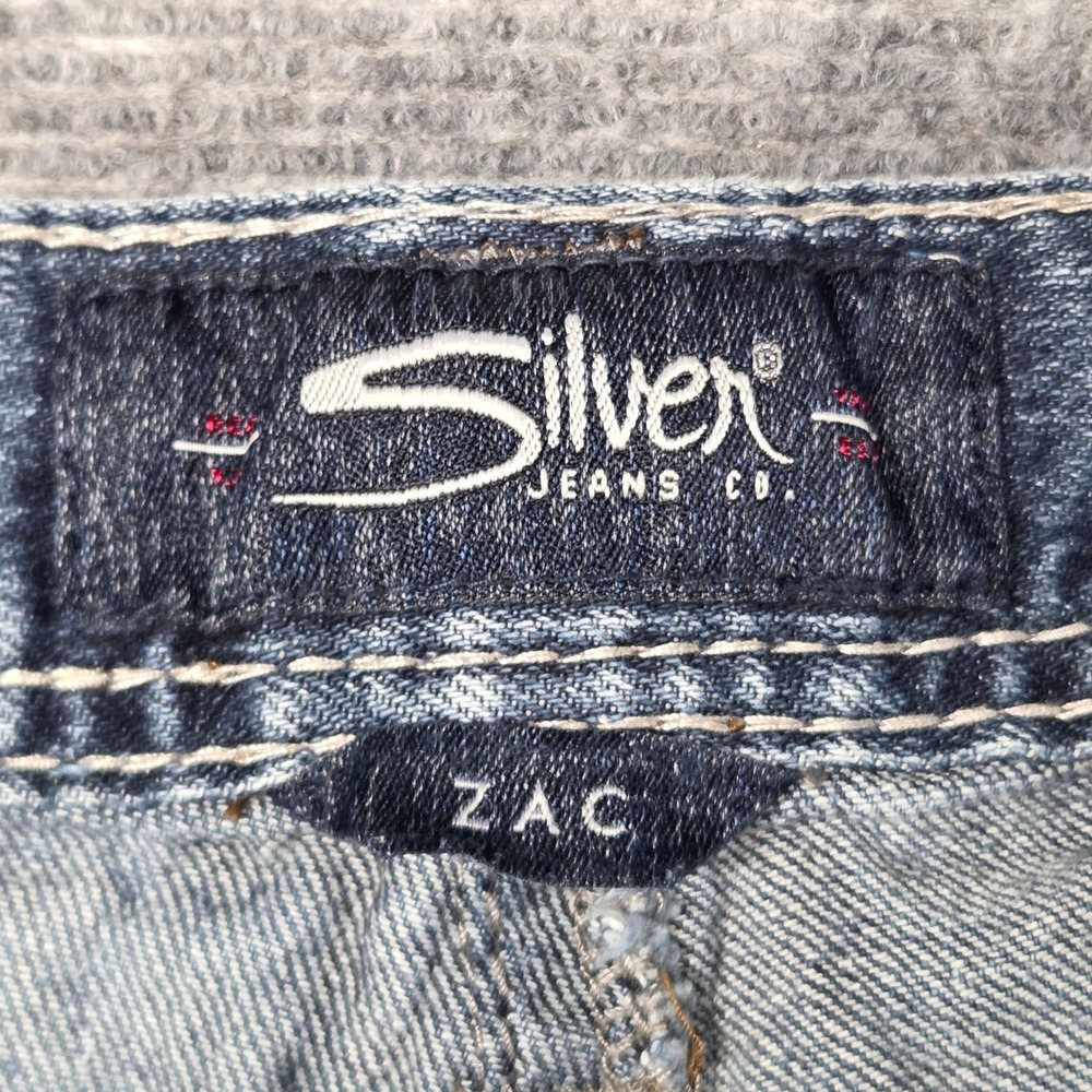 Silver Jeans Co Mens Zac Relaxed Straight Leg Blue Denim Jeans Medium Wash 39x29 - Picture 8 of 16